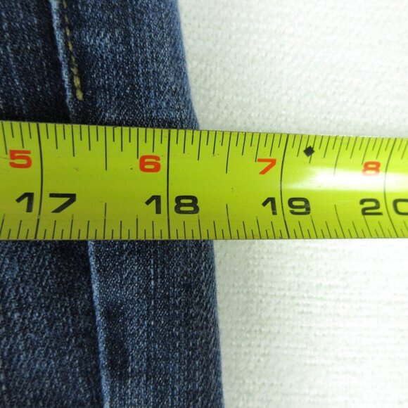 7 for all mankind Straight Leg Jeans Size 28 Medium Wash Low Rise - Picture 11 of 15